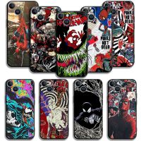 Spiderman Venom Back Phone Case For Apple iPhone 12 11 13 14 Pro Max XS Mini X XR 8 7 Plus 12mini 13mini  Screen Protectors