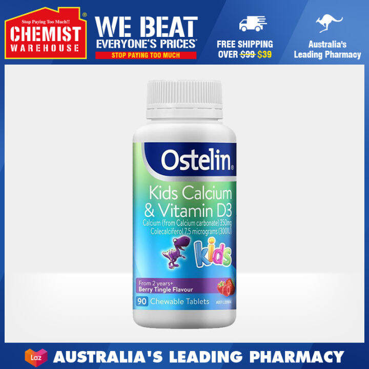 Ostelin Vitamin D & Calcium Kids Chewable 90 Tablets Maintains Strong