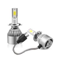 [Hot K] 2ชิ้น H1 H3ไฟหน้ารถมอเตอร์ไซค์แบบ Led หลอดไฟ H7 LED ไฟรถยนต์ H4 880 H11 HB3 9005 HB4 9006 H13 C6 6000K 72W 12V 7200LM Auto ไฟหน้า