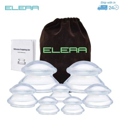 【CC】●﹍  7cups Transparent Silicone Cupping Set Device Cellulite Massager Chinese