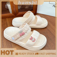 hanshi [2023 new HOT FASHION] lazlook รองเท้าชายหาดผู้หญิงนุ่มกันลื่นพื้นรูปการ์ตูนน่ารักมีรองเท้าแตะ