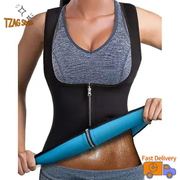 Women Neoprene Full Body Shaper Sauna Sweat Suits Hot Slimming Waist Trainer  Weight Loss Vest Bodysuit - China Gym Top and Fitness Wear price