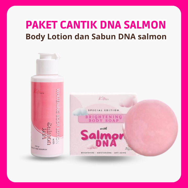 PAKET CANTIK SALMON DNA Sabun Dna Salmon Dan Body Lotion DNA Salmon ...