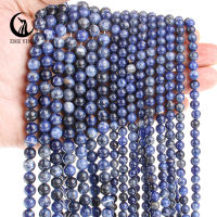 Zhe Ying ขายส่ง 6/8/10 มม. Sodalite สร้อยข้อมือลูกปัดรอบหินธรรมชาติ Heiling คริสตัลอัญมณี Sodalite ลูกปัดสำหรับเครื่องประดับทำ