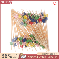 ? Heeney 100ชิ้น/ถุงไม้ไผ่ Stick Fruit Stick ค็อกเทล sticks อาหาร Picks PARTY Decor