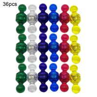 36pcs/set For Whiteboard Transparent Acrylic Portable Paper Holder Home Office Map Push Pin Magnet Thumbtack Fridge Calendars Clips Pins Tacks