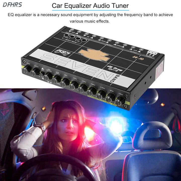 dfhrs-รถ-eq-7-band-อีควอไลเซอร์เครื่องเสียงรถยนต์อีควอไลเซอร์กราฟิกลำโพงรถยนต์แปลงเสียงสำหรับอุปกรณ์เสริมรถยนต์