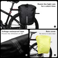 Rhinowalk 2021 Bicycle Bag&amp;Pannier Waterproof Bike Bag 20L Multifunctional Rear Rack Pannier Bag Blue&amp;Black Travel Cycling Bag