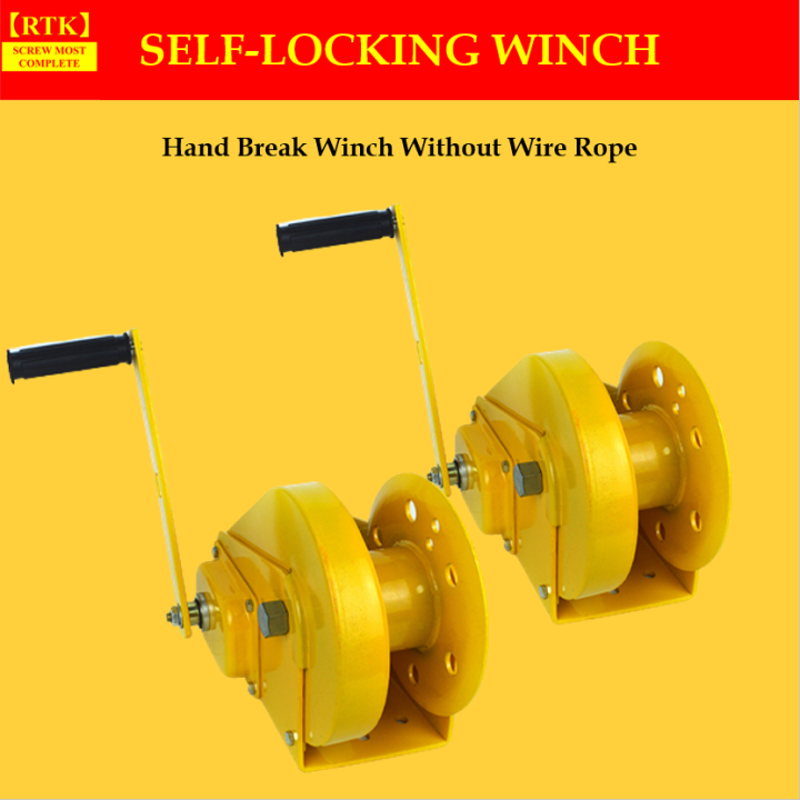 RTK 1200LBS 1800LBS 2600LBS Selflocking Winch Hand Brake Winch Without Wire Rope Lazada PH