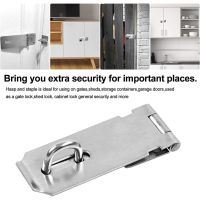 Durable Door Clasp Lock Stainless Steel For Wood Door Furniture Accessories Hasp Staple Shed Latch Padlock Clasp