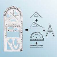 【CC】ﺴ✴◘  Stationery School Office Supplies Ruler Protractor Measuring Mathematics Function