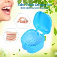 F H Denture Bath Box Case Dental False Teeth Storage Box Cleaning Container Rinsing Basket Retainer Appliance Holder Tray