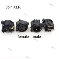 3Pin XLR Male Female Audio Panel Mount Chassis Connector 3 Poles XLR power Plug Socket Microphone Speaker Soldering Adapter A1 WB6TH