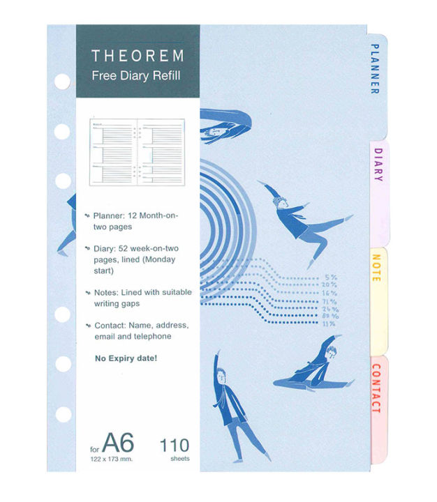 theorem-set-refill-free-diary-a6-เนื้อในไดอารี่-a6-แบบเติม-ไม่ระบุปี