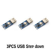 3ชิ้น USB ที่ชาร์จแบตในรถโมดูล Step-Down เอาต์พุต3A โมดูลแหล่งจ่ายไฟแบบ Step-Down DC-DC 7.5V-9V/12V/24V ถึง5V