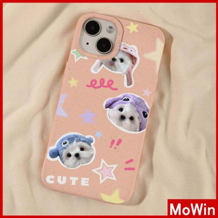 mowin-เข้ากันได้สำหรับ-เคสไอโฟน-เคสไอโฟน11-เคส-เป็นมิตรกับสิ่งแวดล้อมเคสย่อยสลายได้นุ่มกันกระแทกป้องกันสีชมพูแมวน่ารักสุนัขเข้า