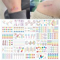 HyunA ins series Colorful Rainbow Expression Tattoo Sticker Face hand Lovely Body Art Fake Tatoo Temporary Waterproof Taty Stickers