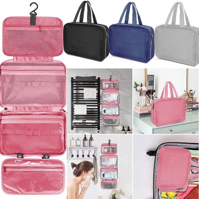 【CC】 Large Hanging Toiletry Folding Handbag Makeup Storage Organizer Supplies