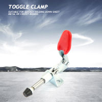 2Pcs เหล็กชุบสังกะสีแบบกดดึงคงที่อย่างรวดเร็วประเภท Vertical Toggle Clamp