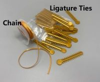 1040 / Ties ทันตกรรมจัดฟัน Elastic Ligature Ties Bands วงเล็บวงเล็บ Power Chain Bronze Gold ยาง Band ต่อเนื่องประเภท-EDCNM SHOP