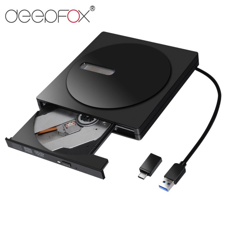 deepfox-เครื่องเล่น-cd-dvd-rom-usb3-0-dvd-rw-cd-rw-ภายนอกแบบพกพาไดรฟ์เขียนเครื่องไรท์แผ่นสำหรับ-macbook-air-โปรแล็ปท็อปที่เชื่อถือได้ลดราคา