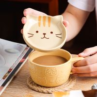 hotx【DT】 New Cup Saucer Cartoon Crafts Embossed Mug Afternoon Supplies