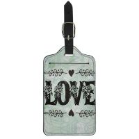 【DT】 hot  Twoheartsgirl Letter Printing Luggage PU Tag Unisexy Suitcase ID Addres Holder Baggage Name Tags Portable Label Consignment Card