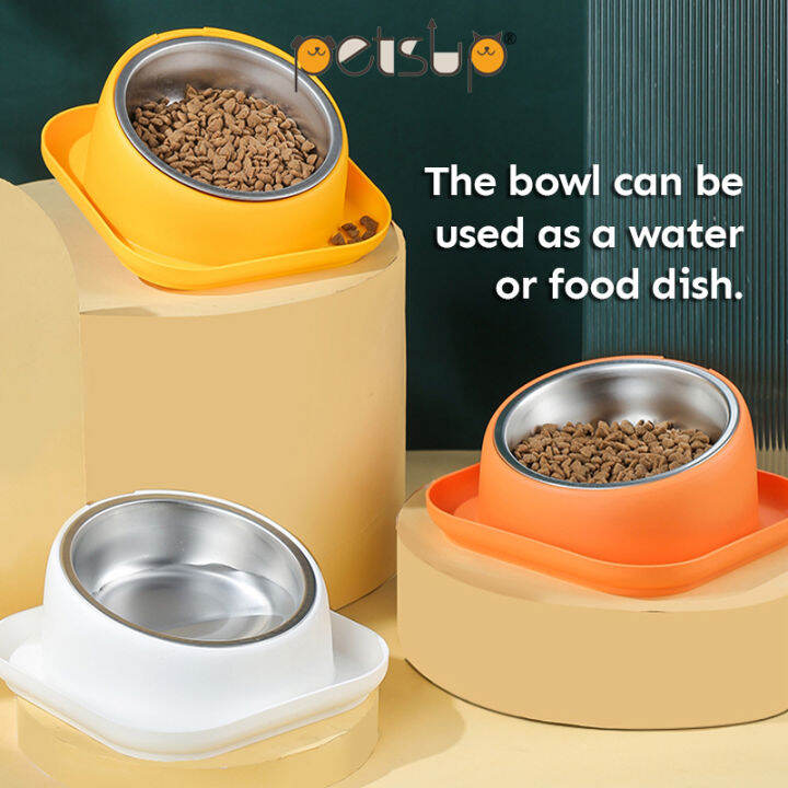 Petsup Cat Bowl Pet Food Bowl Cat Dog Water Bowl Oblique 15 Degrees ...