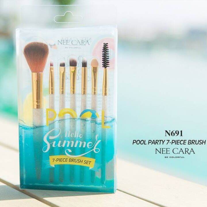 ชุดแปรงแต่งหน้า-7-piece-brush-n691-nee-cara-hello-summer-pool-party