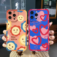 เคสโทรศัพท์สำหรับ OPPO A17 A17K A57 A77 A57S A77S A53 A54 5G A74 A94 4G A7 A12 A5S A95 A96 A76ทำให้ยิ้มได้ขอบสี่เหลี่ยมปกคลุมฝาครอบป้องกันเลนเต็มรูปแบบ