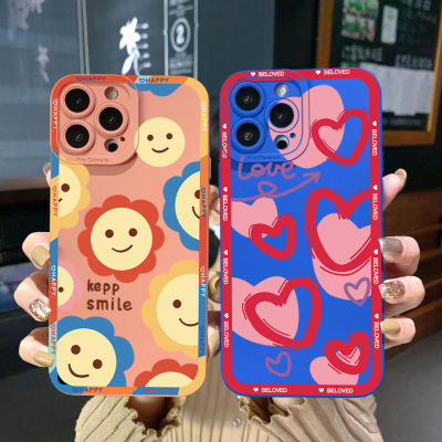 เคสโทรศัพท์สำหรับ Samsung Galaxy S22 S23 S21 S20 FE บวก Note 20อัลตร้าทำให้ยิ้มได้ปกคลุมขอบสี่เหลี่ยมฝาครอบป้องกันเลนส์เต็ม