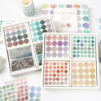 100 Sheets Watercolor Polka Dot Sticker Bullet Journaling Accessories Scrapbooking DIY Color Label Washi Sticker Stationery Gift Stickers Labels