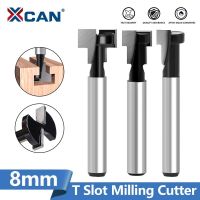 【DT】hot！ XCAN Milling Cutter 8mm Shank T Slot Router Bit Set Hole Bits Slotting Carbide Endmill Woodworking