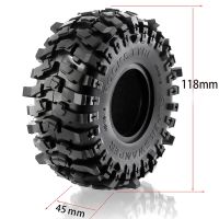 ❄❈ 4pcs 1.9 Inch Rubber Tyre 118x45mm For 1/10 Rc Crawler Car Trax Trx4 Axial Scx10 Wraith Scx10 Yikong Rgt Wrangler 1.9 Wheel