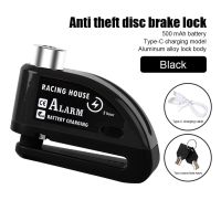 Wheel Disc Brake Alarm Lock Motorcycle Scooter Wheel Disc Brake Alarm Lock Aluminum Alloy Security Anti-theft Reminder Rope Lock Locks