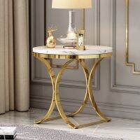 [COD] steel side corners light luxury postmodern simple gold-plated marble tea square