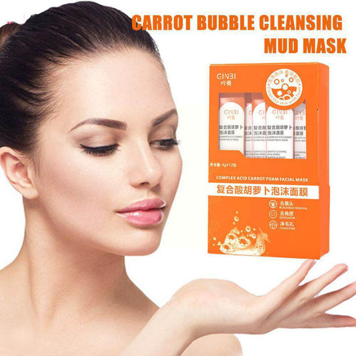 【YIDEA Acid Carrot Bubble Mask Deep Cleansing Acid Masks Hyaluronic Facial Care