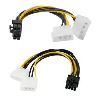 การ์ดแสดงผล Pci Express ขนาด6นิ้ว2 X Molex 4พินไป8-Pin Pci Express Video Card Pci-E Atx Psu สายสลับกระแสไฟฟ้า-Molex สำหรับ Pcie อะแดปเตอร์8พิน