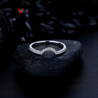 OEVAS 100 925 Sterling Silver High Carbon Diamond Simple Finger Rings For Women Sparkling Wedding Party Fine Jewelry Wholesale