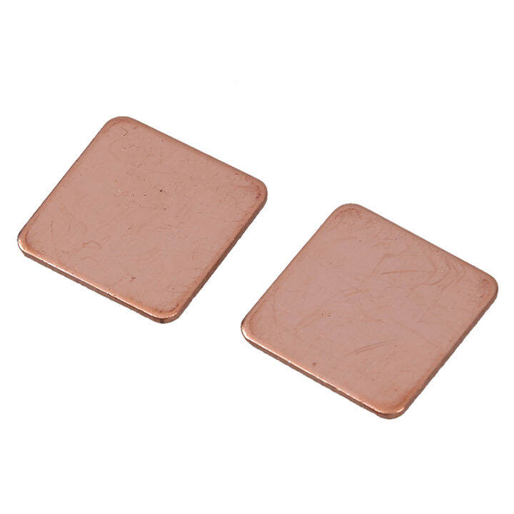 2 x 0.8mm Thick Heatsink Thermal Pad Copper Shim for Laptop CPU GPU
