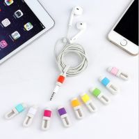 50ชิ้น/ล็อตที่มีสีสัน2ใน1สาย USB หูฟังอุปกรณ์ป้องกันหูฟังสายประหยัดและม้วนสายเคเบิลผู้ถือสายข้อมูลเคเบิลการป้องกัน