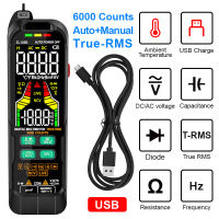 QHTITEC มัลติมิเตอร์แบบดิจิทัลสำหรับมืออาชีพ9999เครื่องนับ T-RMS กระแสตรงกระแสสลับเครื่องวัดโวลต์ความจุเครื่องทดสอบมัลติมิเตอร์อัตโนมัติอุณหภูมิ