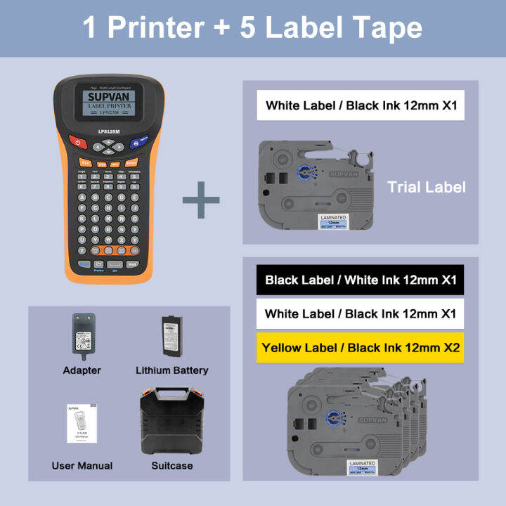 Original New Supvan Laminated Label Printer Sticker Cable ID Thermal