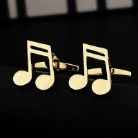 【hot】 Luxury Music Note for Men French Clasps Buckle Jewelry Wedding Grooms Set