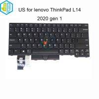 คีย์บอร์ดสำหรับ Lenovo แทร็คพอยท์สำหรับแล็ปท็อปภาษาอังกฤษ Thinkpad L14 Gen 1/2 2020เรา QWERTY แป้นพิมพ์คอมพิวเตอร์5N20W67652 5N20W67724สีดำ