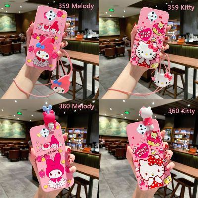 Melody เคสโทรศัพท์สำหรับ VIVO Y76 5G Y76S Y74S Y21 Y21S Y33S Y21A Y21T Y15S Y15A S1 Pro V21 V21 5G เคสหลังแฟชั่นซิลิโคนนิ่มกันตกลายการ์ตูน Hello Kitty 3D