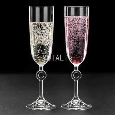 Exquisite 160-270ml Lead-Free Crystal Glass Red Wine Glass Champagne Goblet Family Holiday Wedding Wine Drinking Set Wine Cup