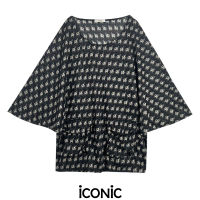 iCONiC BLACK LITTLE COWS TOP #9063 เสื้อผญ ผ้ายืด สีดำ ลายวัว แต่งกระเป๋า ทรงหลวม อก32-44" ยาว29" เสื้อยืด เสื้อแฟชั่น เสื้อแฟชั่นผญ เสื้อออกงาน เสื้อทำงาน