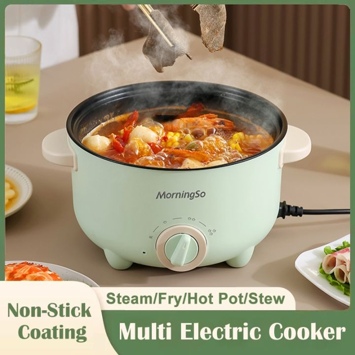 COD] 4L Electric Cooker Multi Mini Electric Cooker Non-Stick Pot Hot Pot  Cooker 2 Layer Electric Pot