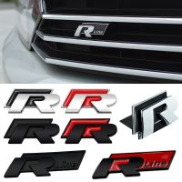 3D Car Front Grille Emblem Side Rear Trunk Badge Sticker for Rline R Logo Polo Passat B5 B7 Golf 3 4 5 Jetta Touareg Bora Beetle